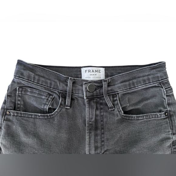 FRAME Denim  Eyelet-Hem Cropped Lacey Flared Jeans – Size 25 - Picture 7 of 8